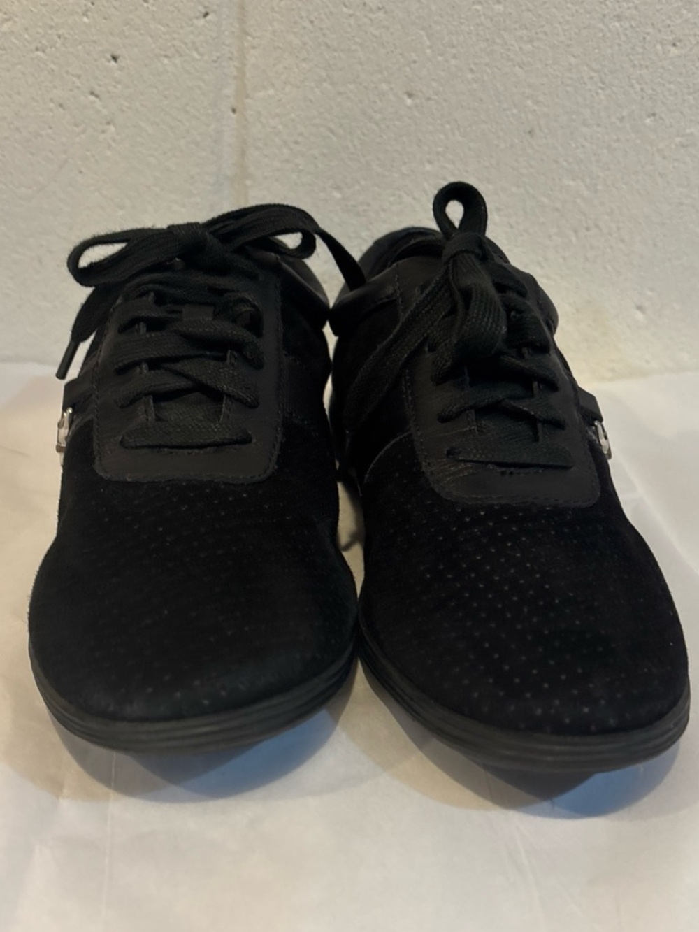 Cole Haan Grand OS black suede leather sneaker shoe size 7.5B - Picture 2 of 12